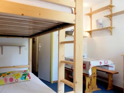Un ou plusieurs lits dans un hébergement de l'établissement Résidence Rond Point Des Pistes C - Studio·Proche des pistes·Balcon MAE-4634