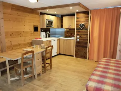 Cuisine ou kitchenette dans l'établissement Résidence Palafour - Studio exposé sud au coeur de la station MAE-8704