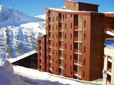 Plan de l'établissement Studio pour 3 au centre d'Arc 2000 avec balcon - FR-1-411-893