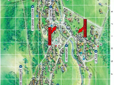 Plan de l'établissement Chalet Mitoyen avec Jardinet, 2 Chambres, Animaux Acceptés - FR-1-464-219