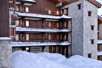 L'établissement Résidence Amethyste - Studio chaleureux · Ski aux pieds · Vue pistes MAE-6481 en hiver
