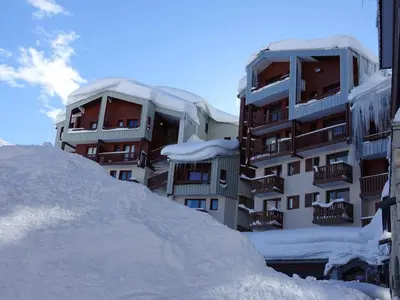 L'établissement Studio confortable 4 pers. au pied des pistes avec balcon - FR-1-502-564 en hiver