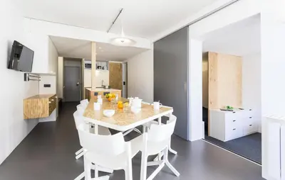 Cuisine ou kitchenette dans l'établissement Résidence Lauzieres - Appartement 3 pèces 7 personnes pied des pistes MAE-4714