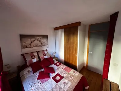 Un ou plusieurs lits dans un hébergement de l'établissement Appartement spacieux au cœur de Belle Plagne - 5 pers - FR-1-181-2849