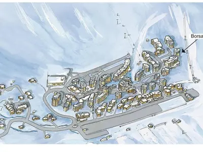 Plan de l'établissement Studio lumineux skis aux pieds avec balcon à Tignes - FR-1-502-594