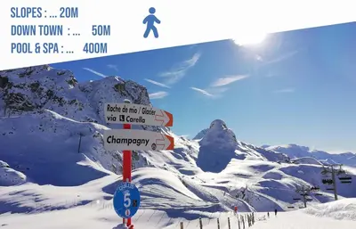 L'établissement Foot of slopes, South terrasse, 6 pers en hiver