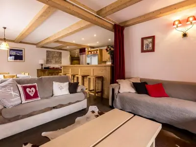 Coin salon dans l'établissement Résidence Choucas - Appartement lumineux Central Parking couvert MAE-3233