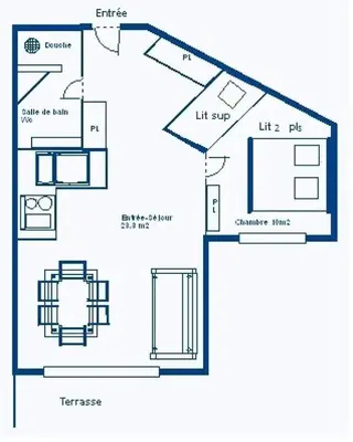 Plan de l'établissement Les Chalets De La Pyramide - CH4 - LES CHALETS DE LA PYRAMIDE MAE-0753