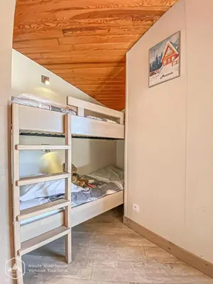 Un ou plusieurs lits dans un hébergement de l'établissement Les Chalets De La Pyramide - CH8 - LES CHALETS DE LA PYRAMIDE MAE-0893
