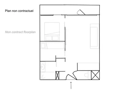 Plan de l'établissement Résidence Val D'isere Village - Appartement entièrement rénové, au pied des pistes MAE-3323