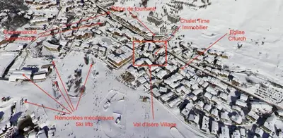 L'établissement Résidence Val D'isere Village - Appartement entièrement rénové Ski aux pieds Balcon MAE-3373 en hiver