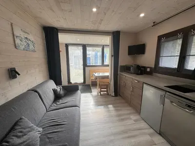 Cuisine ou kitchenette dans l'établissement Studio 25m2 - 4p - Tignes Val Claret - au pied des pistes avec vue montagne