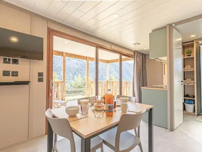 Plan de l'établissement Chalet 4 pers près des remontées, vue montagne - FR-1-840-56