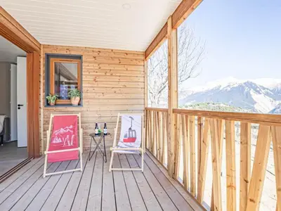 Plan de l'établissement Chalet 4 pers près des remontées, vue montagne - FR-1-840-56