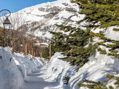 L'établissement Appartement charmant avec wifi et terrasse sud - FR-1-694-436 en hiver