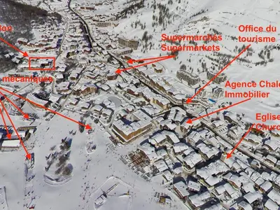 Plan de l'établissement Appartement spacieux proche pistes à Val-d'Isère, 4 chambres - FR-1-862-13