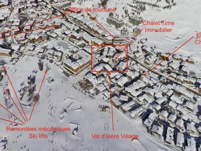 Plan de l'établissement Appartement confortable 6 pers au pied des pistes avec parking couvert - FR-1-862-14