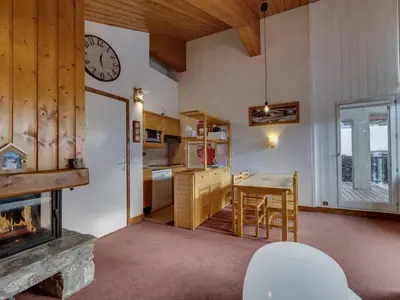 Cuisine ou kitchenette dans l'établissement Appartement lumineux 5 pers, cheminée, parking couvert - FR-1-862-31
