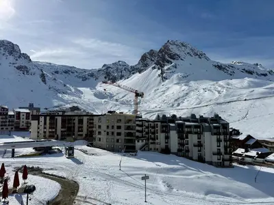 L'établissement Studio Sud/Ouest, 3 lits, au pied des pistes à Tignes - FR-1-449-103 en hiver