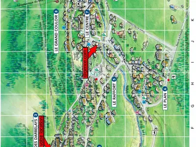 Plan de l'établissement Appartement familial avec terrasse sud et parking - FR-1-464-59
