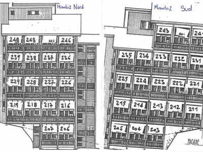Plan de l'établissement Duplex 5 personnes proche pistes et commerces, balcon sud-ouest - Arc 1800 - FR-1-411-197