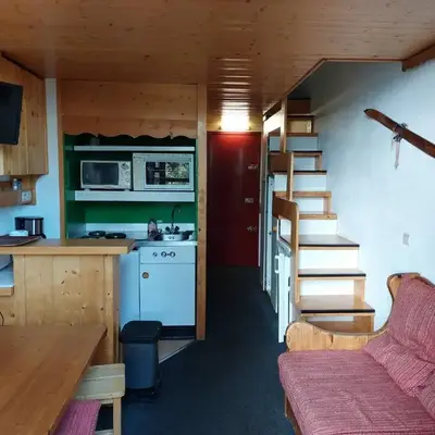 Studio cosy avec mezzanine pour 4 personnes à Arc 1800