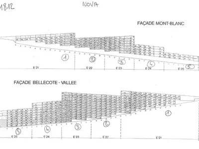 Plan de l'établissement Appartement 2 pièces, 6 pers, animaux admis, Arc 1800 - FR-1-411-418