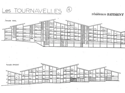 Plan de l'établissement Appartement 2 pièces 5 pers, balcon, wifi, Arcs 1800 - FR-1-411-193