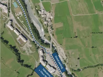 Plan de l'établissement Appartement 4 personnes avec balcon au pied des pistes - Résidence à Val-Cenis - FR-1-508-160