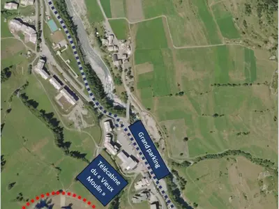 Plan de l'établissement Appartement pour 4 à Val Cenis Lanslevillard, proche caravaneige et remontées mécaniques - FR-1-508-209