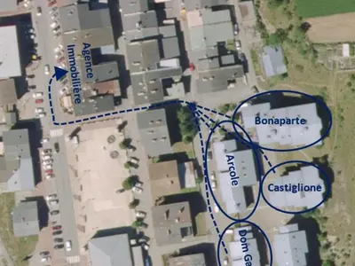 Plan de l'établissement Appartement à Lanslebourg, 300m des pistes, animaux acceptés - FR-1-508-45