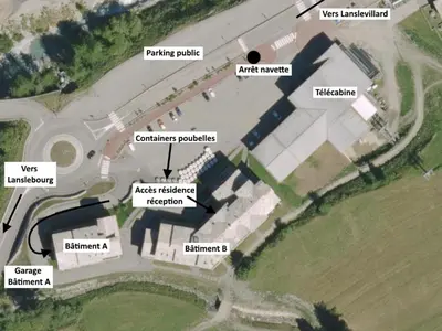 Plan de l'établissement Spacieux Appt 6 pers au pied des pistes avec Parking et WIFI - FR-1-508-46