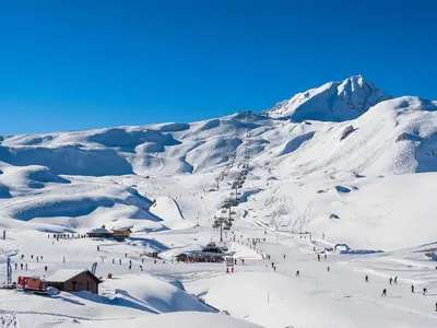 L'établissement Studio ski aux pieds pour 4 à Arc 2000 - FR-1-411-423 en hiver