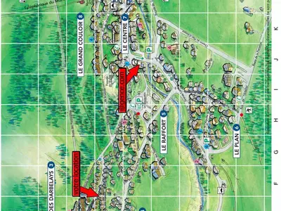 Plan de l'établissement Beau 2P lumineux proche pistes, balcon et lave-linge - FR-1-464-172