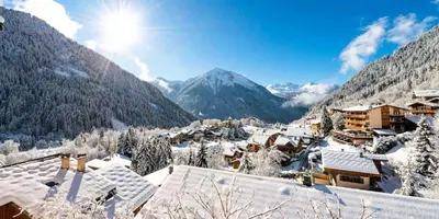 Vue générale sur la montagne ou vue sur la montagne depuis l'appartement