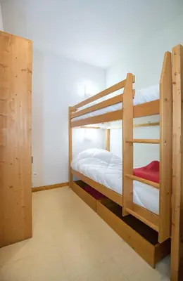Un ou plusieurs lits dans un hébergement de l'établissement Balcons G 036 - PARC NAT VANOISE appart 6 pers