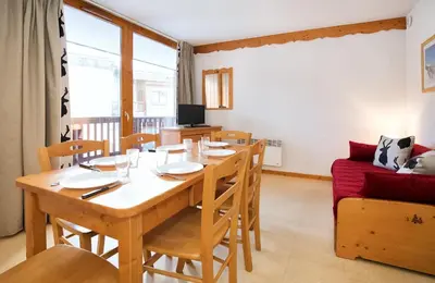 Coin salon dans l'établissement Balcons G 036 - PARC NAT VANOISE appart 6 pers