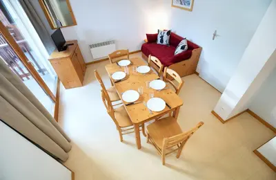 Coin salon dans l'établissement Balcons G 036 - PARC NAT VANOISE appart 6 pers