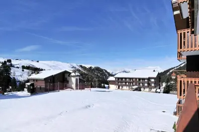 L'établissement Résidence Agate - Studio divisible chaleureux · Au pied des pistes · Vue pistes MAE-3626 en hiver