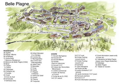 Plan de l'établissement Résidence Themis - Appartement fonctionnel et agréable · Ski aux pieds · Vue pistes MAE-3688