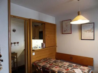 Un ou plusieurs lits dans un hébergement de l'établissement Résidence Carene - Appartement agréable · Proche des pistes · Vue pistes · Balcon MAE-3691