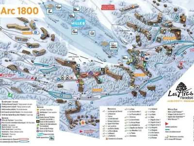 Plan de l'établissement Duplex 6 pers à Arc 1800 avec Wifi, proche pistes - FR-1-411-798