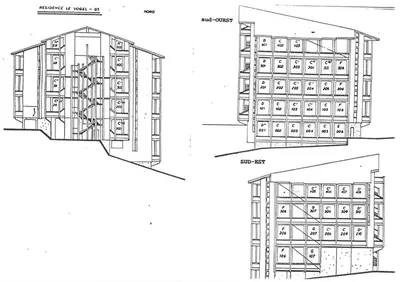 Plan de l'établissement Résidence Vogel - Agréable duplex 6 personnes avec une très belle vue sur la vallée dans le village de Charmettoger à Arc 1800 MAE-1693