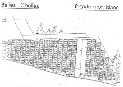 Plan de l'établissement Résidence Belles Challes - Studio 4 personnes à Arc 1800 skis aux pieds et proche des commerces dans le village du Charvet MAE-1945