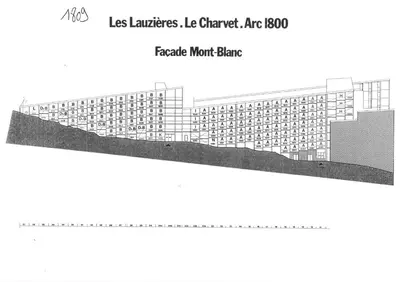 Plan de l'établissement Résidence Lauzieres - Studio 5 personnes skis aux pieds et proche des commerces dans le village du Charvet à Arc 1800 MAE-2085