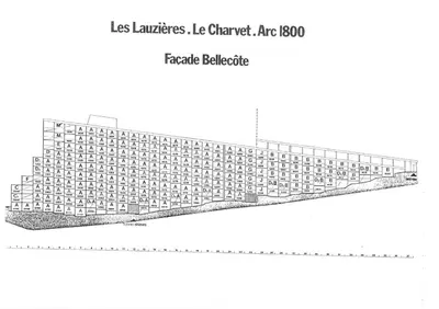 Plan de l'établissement Résidence Lauzieres - Appartement 3 pièces pour 8 personnes skis aux pieds et proche des commerces dans le village du Charvet à Arc 1800 MAE-4484