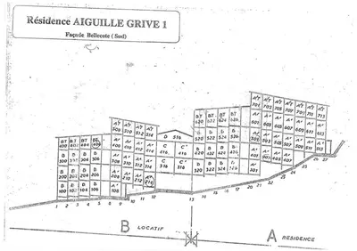 Plan de l'établissement Résidence Aiguille Grive Bat I - Duplex pour 6 personnes à Arc 1800 dans le village de Charmettoger, skis aux pieds MAE-1883