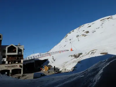 L'établissement Studio rénové avec balcon, proche des pistes à Tignes, WiFi inclus - FR-1-502-435 en hiver