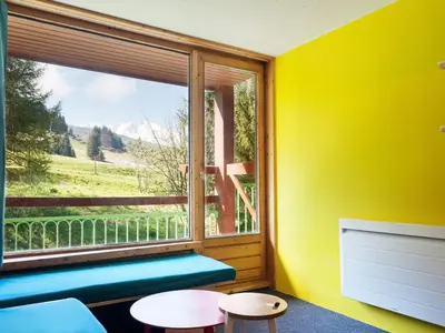 Plan de l'établissement Studio confortable skis aux pieds avec balcon - FR-1-346-350