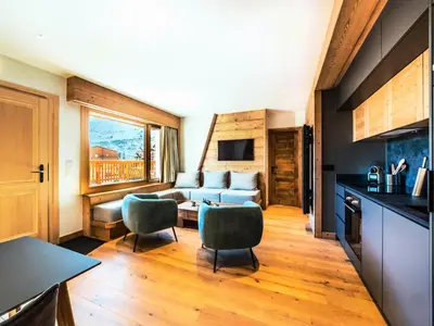 Coin salon dans l'établissement Résidence Myrtilles - Appartement rénové·Proche des pistes·WIFI MAE-2434